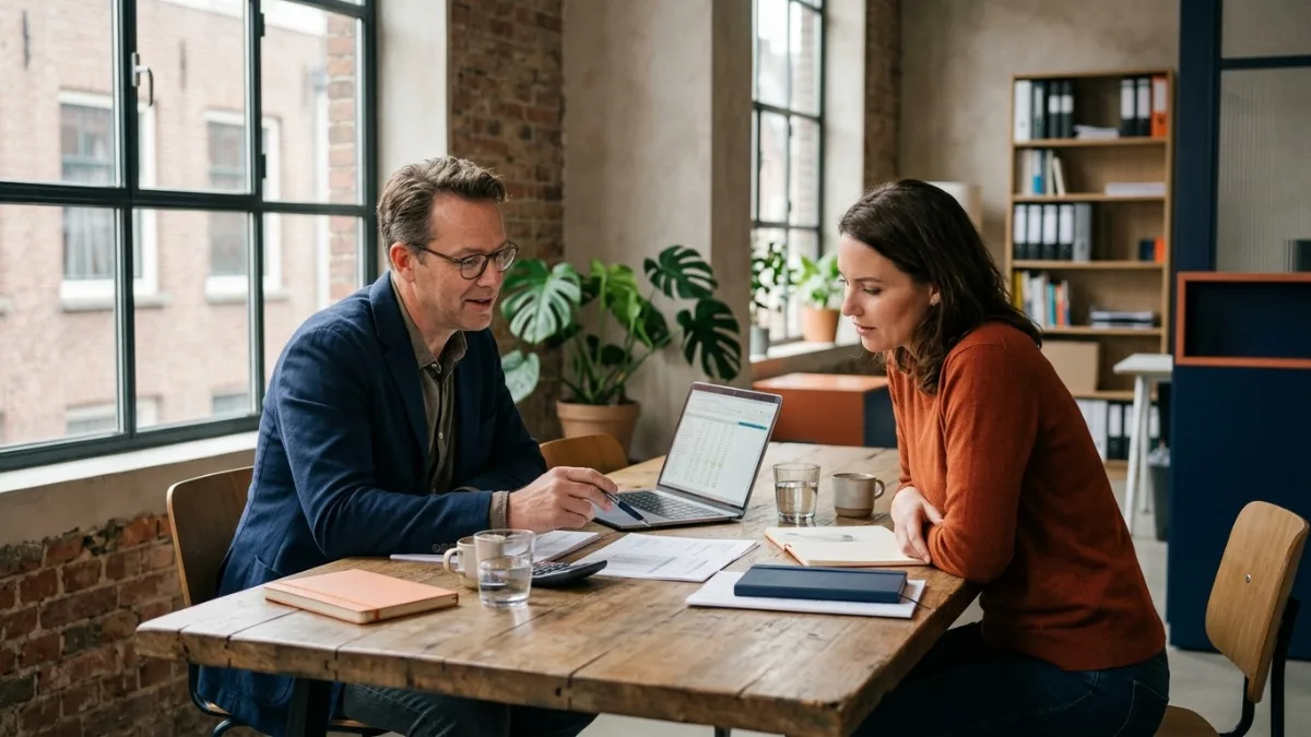 Accountant in gesprek met een ondernemer