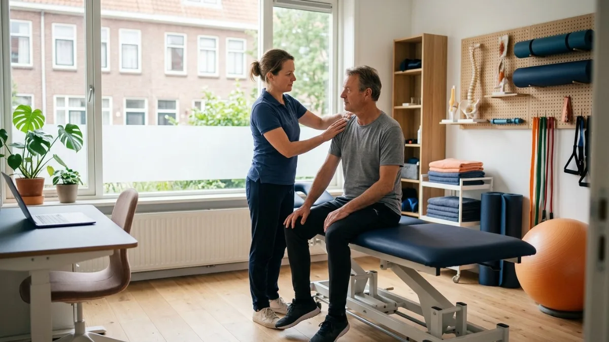 Behandelruimte van een fysiotherapiepraktijk