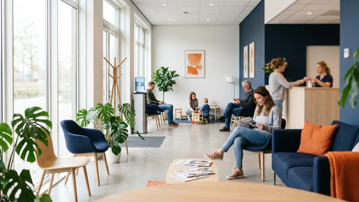 Wachtruimte van een tandartspraktijk