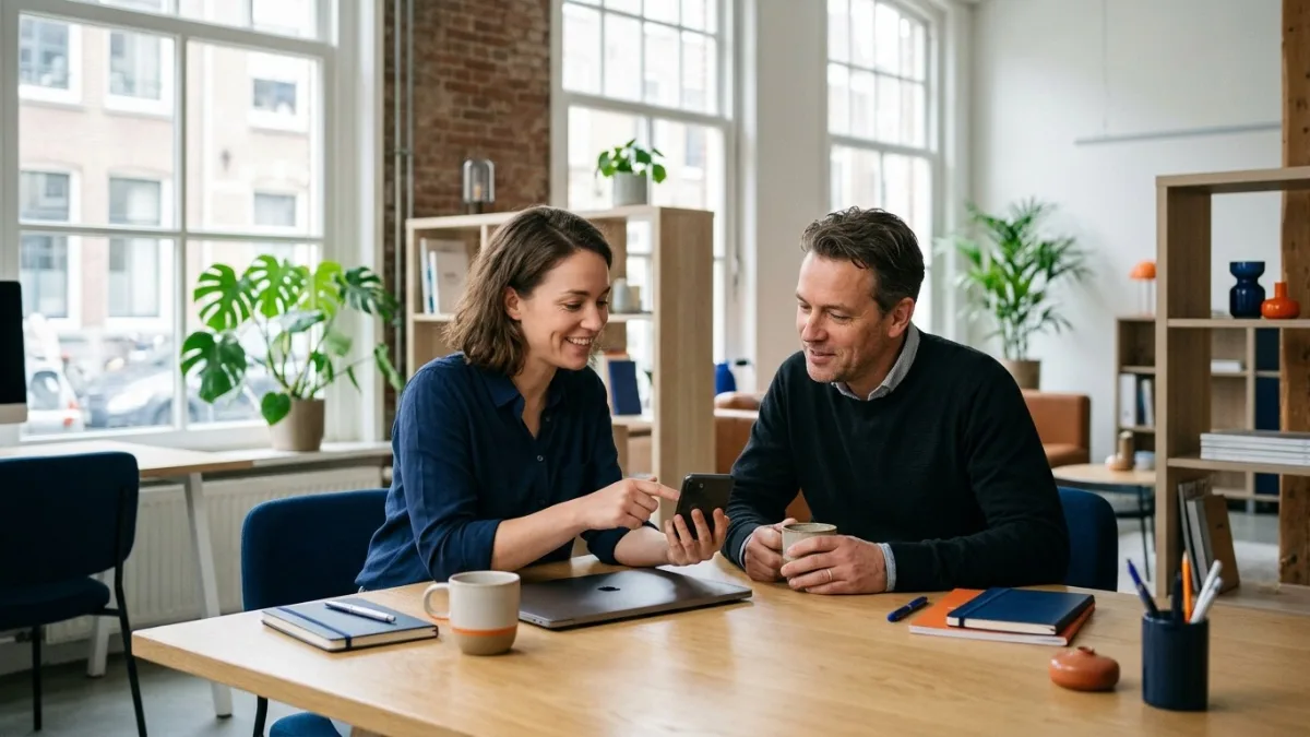 Medewerker van CodeMart helpt een klant via WhatsApp